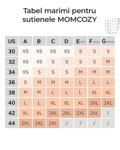 Sutien alaptare Momcozy pentru pompa de san Hands-free YN08 Black XL [8]