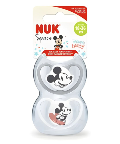 Suzeta NUK Space Disney Mickey Silicon M3 18-36 luni, Set 2 bucati [3]
