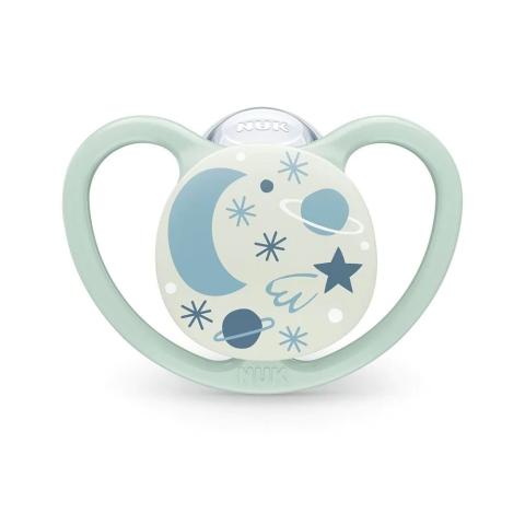 Suzeta Nuk Space Night Silicon 6-18 luni, Set 2 Bucati, Leu [3]