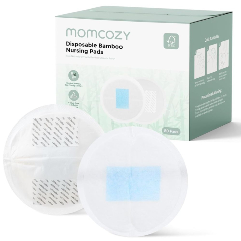 Momcozy - Tampoane de alaptare din bambus Momcozy biodegradabile 80 buc
