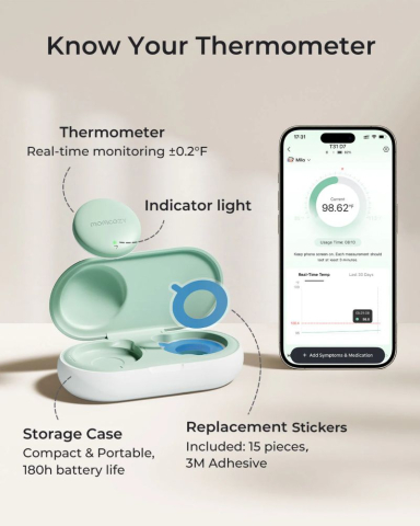 Termometru smart pentru bebelusi Momcozy T31 cu aplicatie [3]