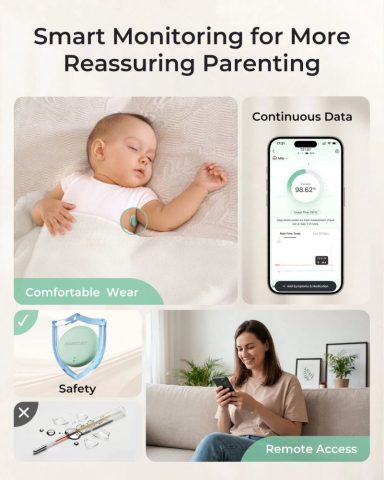 Termometru smart pentru bebelusi Momcozy T31 cu aplicatie [9]