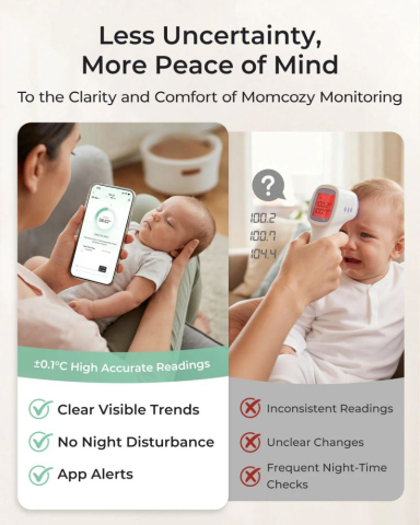 Termometru smart pentru bebelusi Momcozy T31 cu aplicatie [5]