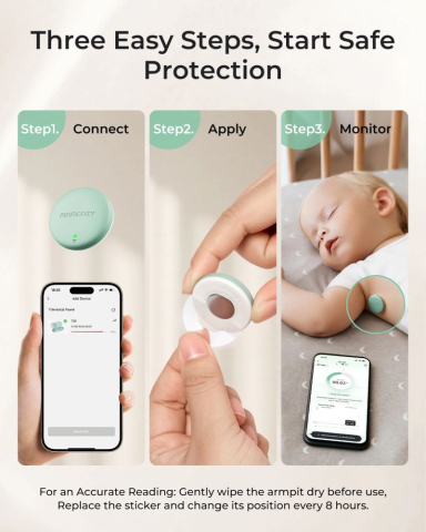 Termometru smart pentru bebelusi Momcozy T31 cu aplicatie [7]