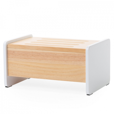 Mobilier si decoratiuni - Treapta inaltator Childhome 35x23x18 cm Lemn Natural/Alb