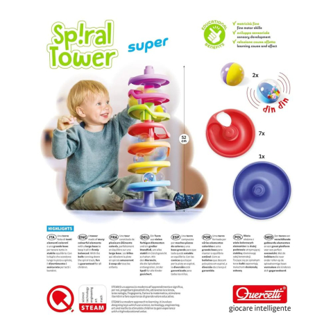 Turn cu traseu spiral pentru bile Quercetti [4]