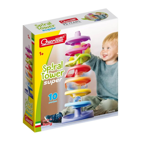 Quercetti - Turn cu traseu spiral pentru bile Quercetti