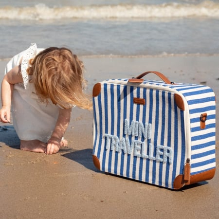 Valiza pentru copii Childhome Mini Traveller Albastru/Alb [3]