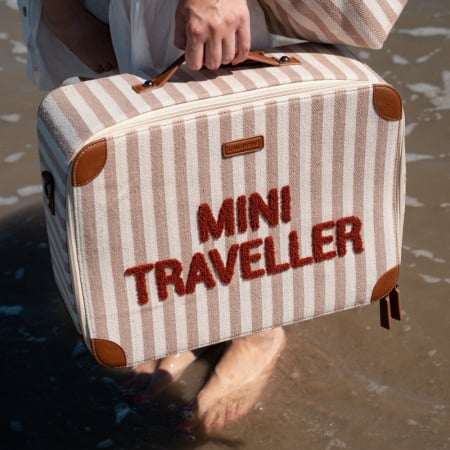 Valiza pentru copii Childhome Mini Traveller Nude/Alb [3]