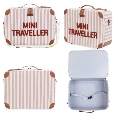 Valiza pentru copii Childhome Mini Traveller Nude/Alb [1]
