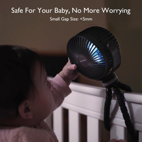 Ventilator portabil pentru carucior Momcozy Black [5]