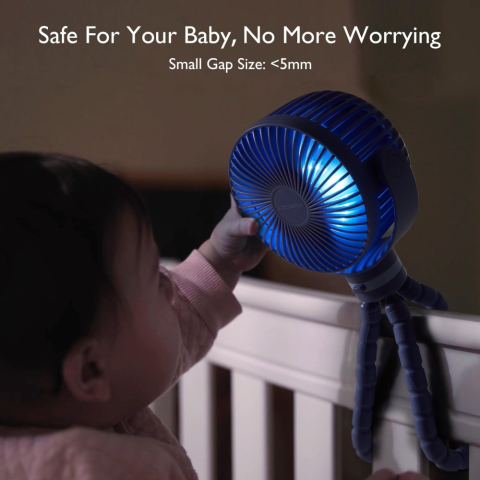 Ventilator portabil pentru carucior Momcozy Green [4]