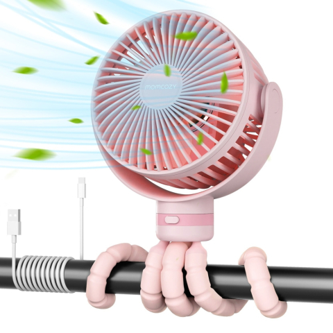 Momcozy - Ventilator portabil pentru carucior Momcozy Pink