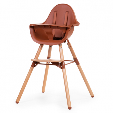 Mobilier si Lenjerie - Scaun de masa reglabil in inaltime Childhome Evolu 2 Natural/Ruginiu