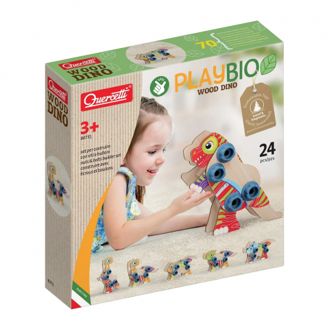 Jucarii si Jocuri - Set constructie dinozauri Quercetti Bio