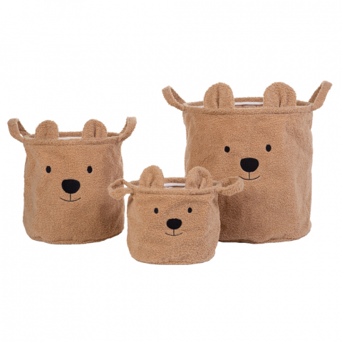 Mobilier si Lenjerie - Set 3 cosuri depozitare Childhome Teddy