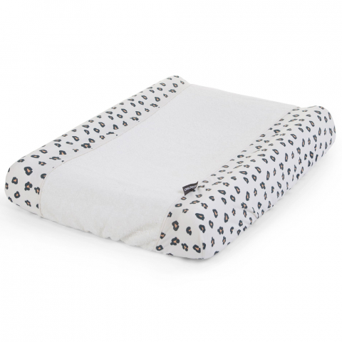 Mobilier si Lenjerie - Husa saltea de infasat Childhome Jerse/Frotir, Leopard