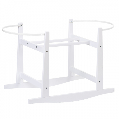 Mobilier si Lenjerie - Suport balansoar Childhome pentru Cos bebe Moise, Lemn Alb