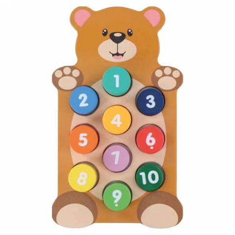 Jucarii si Jocuri - Joc educativ din lemn cu numere Marionette 11 piese