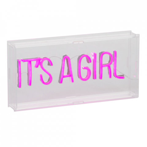 Mobilier si Lenjerie - Caseta luminoasa Neon Childhome 30x15 cm, Roz