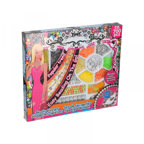 Jucarii si Jocuri - Set margele decorative Eddy Toys 700 piese Galben