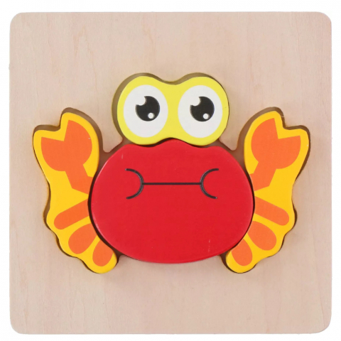 Jucarii si Jocuri - Puzzle din lemn Marionette Crab 5 piese