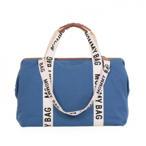 Transport si Relaxare - Geanta de infasat Childhome Mommy Bag Signature Indigo