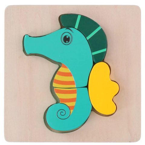 Jucarii si Jocuri - Puzzle din lemn Marionette Calut de mare 5 piese