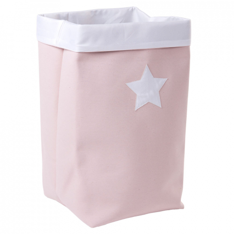 Mobilier si Lenjerie - Cos depozitare panza Childhome 32x32x60 cm, Roz