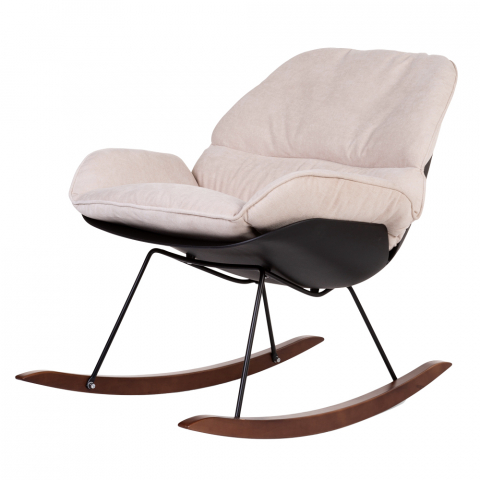 Mobilier si Lenjerie - Scaun balansoar Childhome Negru/Alb