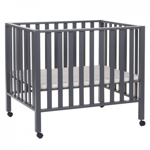 Mobilier si Lenjerie - Tarc Childhome 94 cu roti 75x95 cm Lemn, Antracit