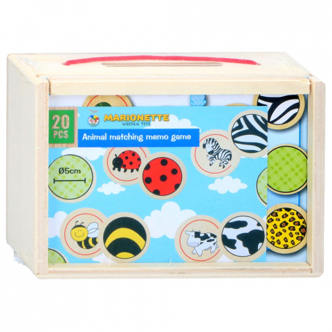 Jucarii si Jocuri - Joc de memorie din lemn Marionette 20 piese