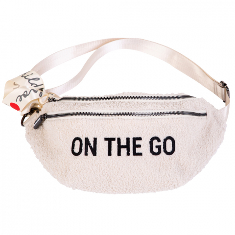 Transport si Relaxare - Geanta Childhome Banana On The Go Teddy Alb