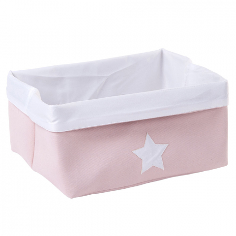 Mobilier si Lenjerie - Cos depozitare panza Childhome 40x30x20 cm, Roz
