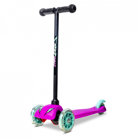 Jucarii si Jocuri - Trotineta cu 3 roti Neon Bolt Pink