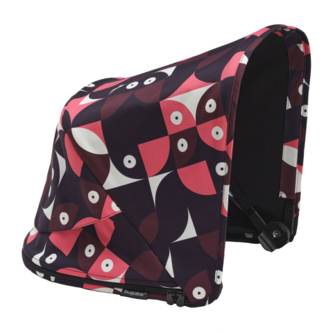 Transport si Relaxare - Capotina carucior Bugaboo Fox 3/Lynx Animal Explorer Pink/Red