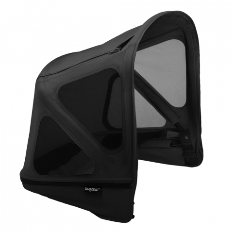 Transport si Relaxare - Capotina cu extensie plasa insecte Bugaboo Donkey Midnight Black