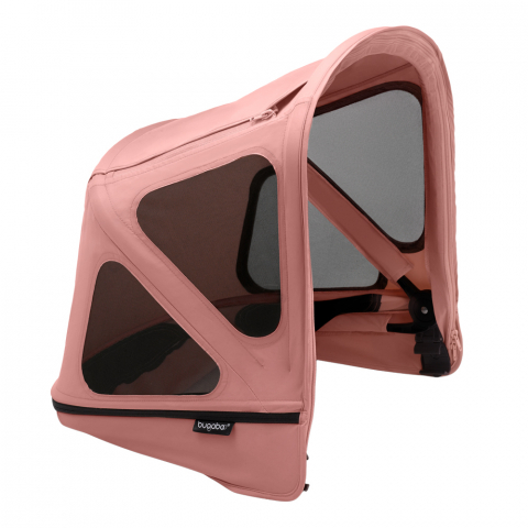 Transport si Relaxare - Capotina cu extensie plasa insecte Bugaboo Donkey Morning Pink