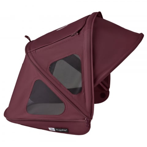 Transport si Relaxare - Capotina cu extensie plasa insecte Bugaboo Dragonfly Dark Cherry