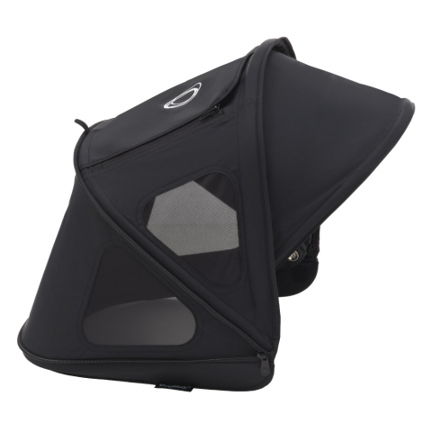 Transport si Relaxare - Capotina cu extensie plasa insecte Bugaboo Dragonfly Midnight Black