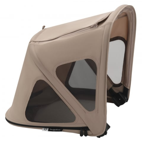 Transport si Relaxare - Capotina cu extensie plasa insecte Bugaboo Fox 5/Fox Cub/Lynx Dune Taupe