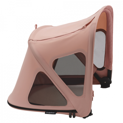 Transport si Relaxare - Capotina cu extensie plasa insecte Bugaboo Fox 5/Fox Cub/Lynx Morning Pink