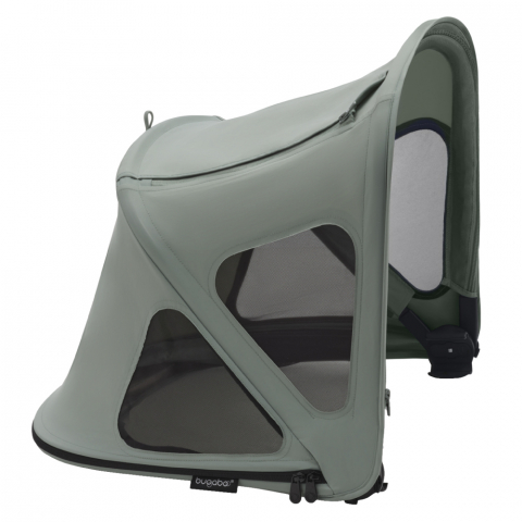 Transport si Relaxare - Capotina cu extensie plasa insecte Bugaboo Fox 5/Fox Cub/Lynx Pine Green