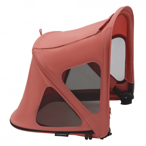 Transport si Relaxare - Capotina cu extensie plasa insecte Bugaboo Fox 5/Fox Cub/Lynx Sunrise Red