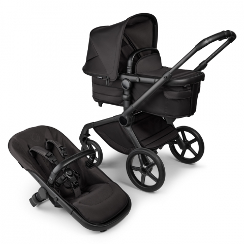Transport si Relaxare - Carucior Bugaboo Fox 5 Noir Limited Edition Black Moonlight 2 in 1