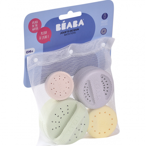 Alaptare si Hranire - Set 4 jucarii de baie Beaba din silicon