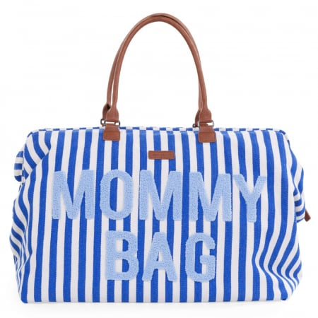 Transport si Relaxare - Geanta de infasat Childhome Mommy Bag Albastru/Alb