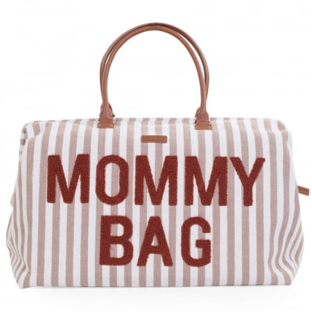 Transport si Relaxare - Geanta de infasat Childhome Mommy Bag Nude/Alb