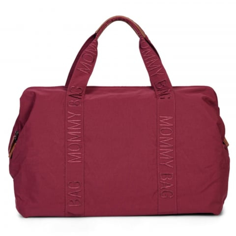Transport si Relaxare - Geanta de infasat Childhome Mommy Bag Signature Urban Burgundy
