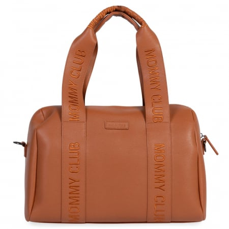 Transport si Relaxare - Geanta de infasat Childhome Mommy Club piele PU Maro